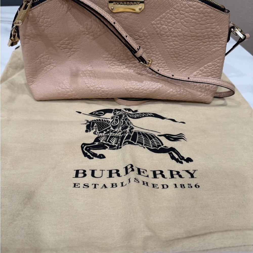 Burberry classic in pale blush/soft taupe w/polished gold accents - Picture 9 of 9